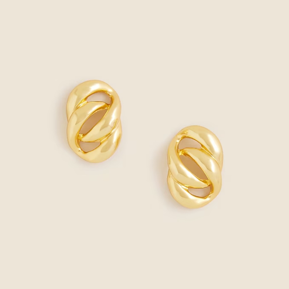 J.Crew Chainlink Statement Earrings, Gold